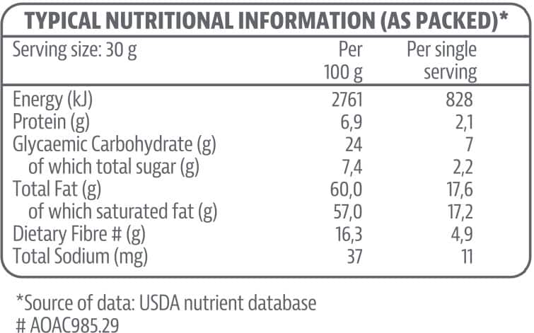 Tony Ferguson Roasted Coconut Flakes Nutri-table - 100g