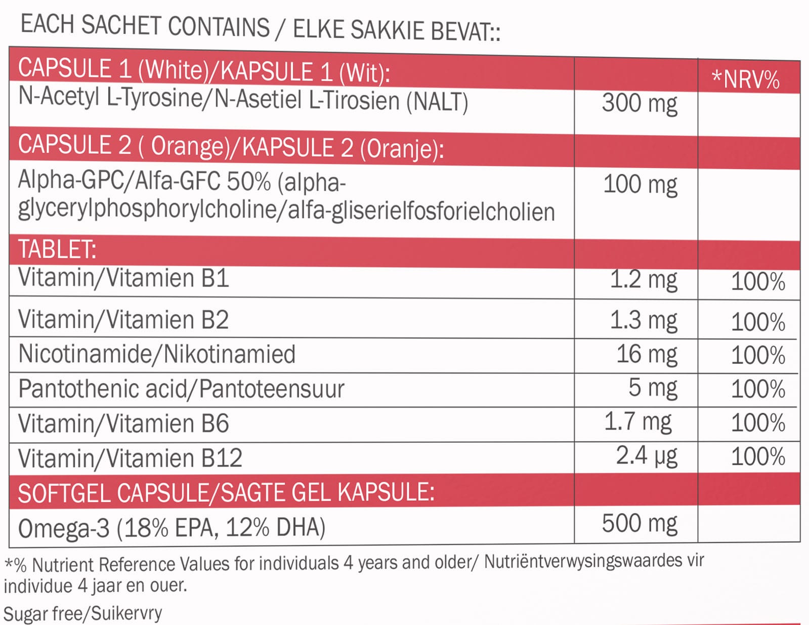 Noolit Brain Stack Sachet Nutri-table - 10s