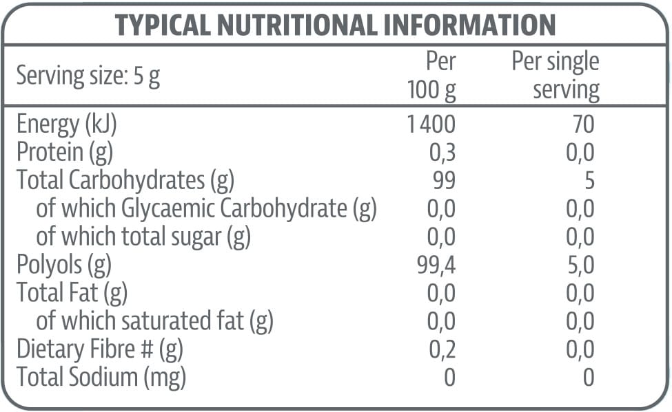 Tony Ferguson Xylitol Nutri-table - 500g