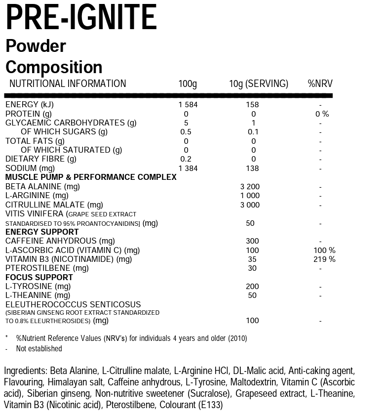 NPL Pre Ignite - 200g