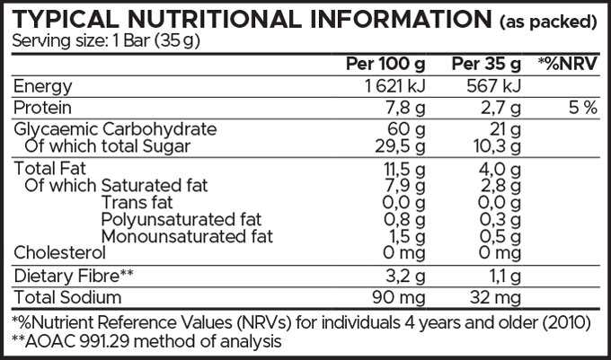 USN Energy Oats Bar Berry Yoghurt 35g Nutritable