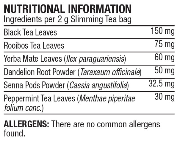 Slimz Zero Slimming Tea Nutritable - 20 Bags