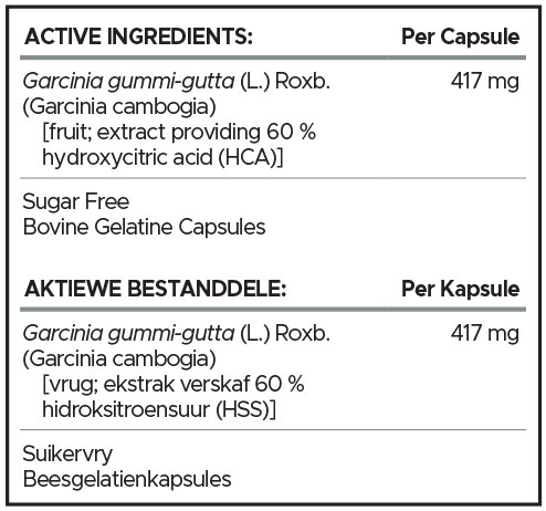 USN Garcinia Cambogia 60s Nutritable