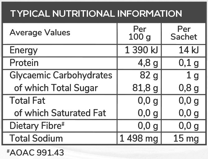 Lifestyle Food Aspartame Free Sweetener Sticks - 200 Sachets