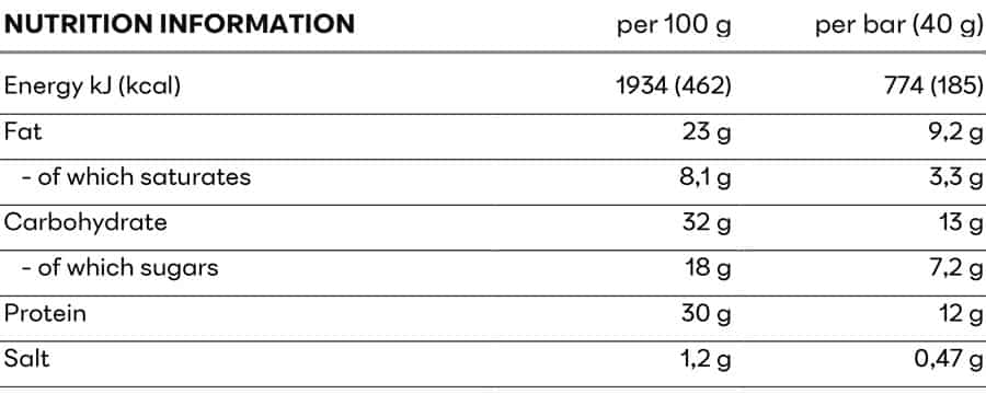 Powerbar Natural Vegan Protein Bar Salty Peanut 40g Nutritable