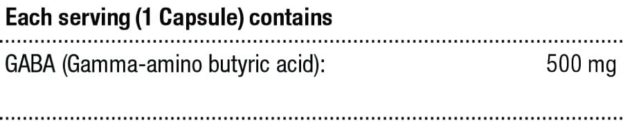 Metagenics GABA 500mg 60s Nutritable