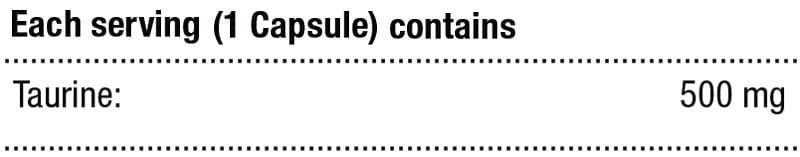 Metagenics Taurine 500mg 60s Nutritable
