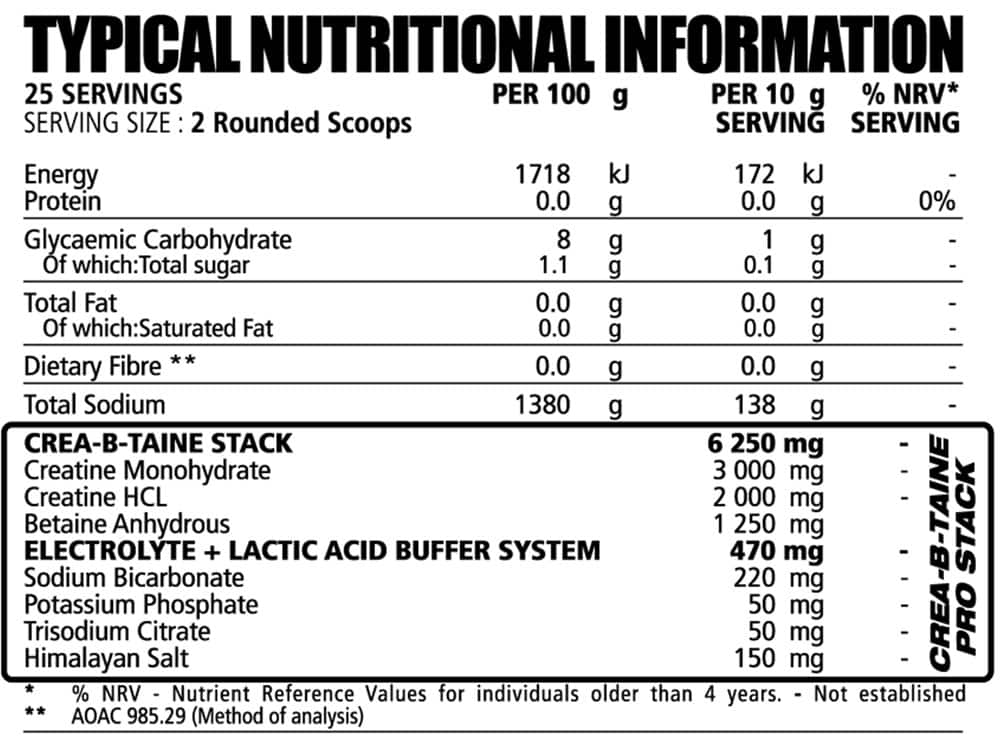 NPL Crea-B-Taine Cream Soda 250g Nutritable