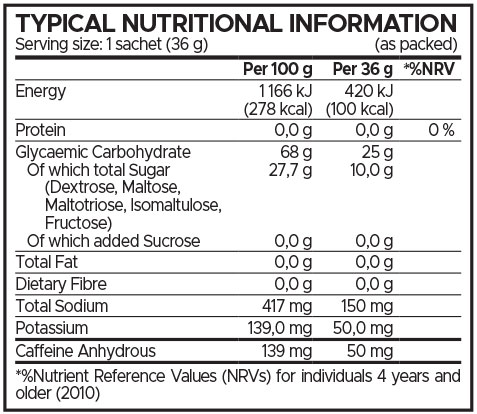 USN Vooma Energy Fuel Gel Chocolate 36g Nutritable