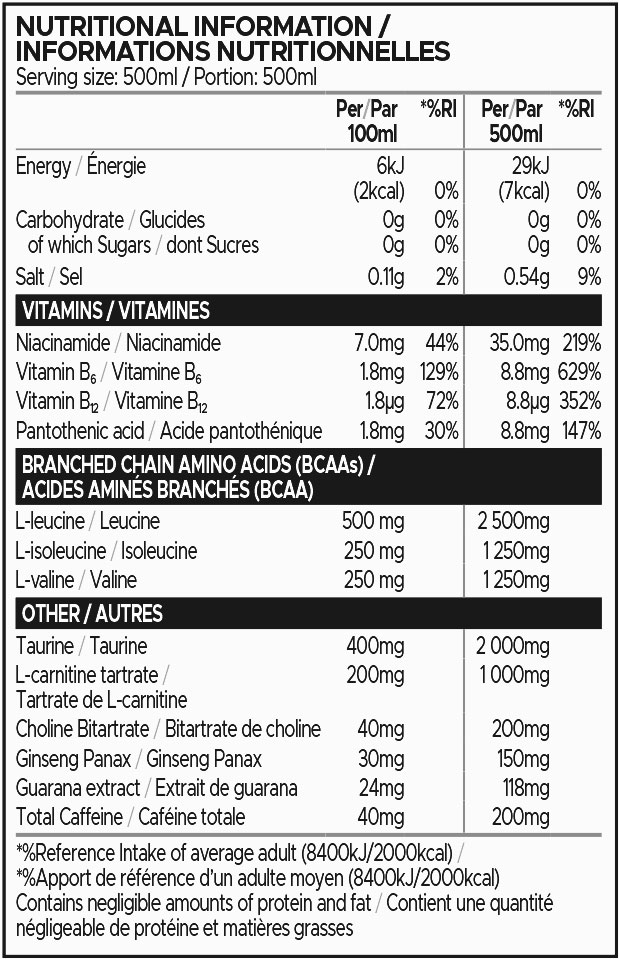 USN BCAA Power Punch Extreme Energy Drink Cream Soda 500ml Nutritable