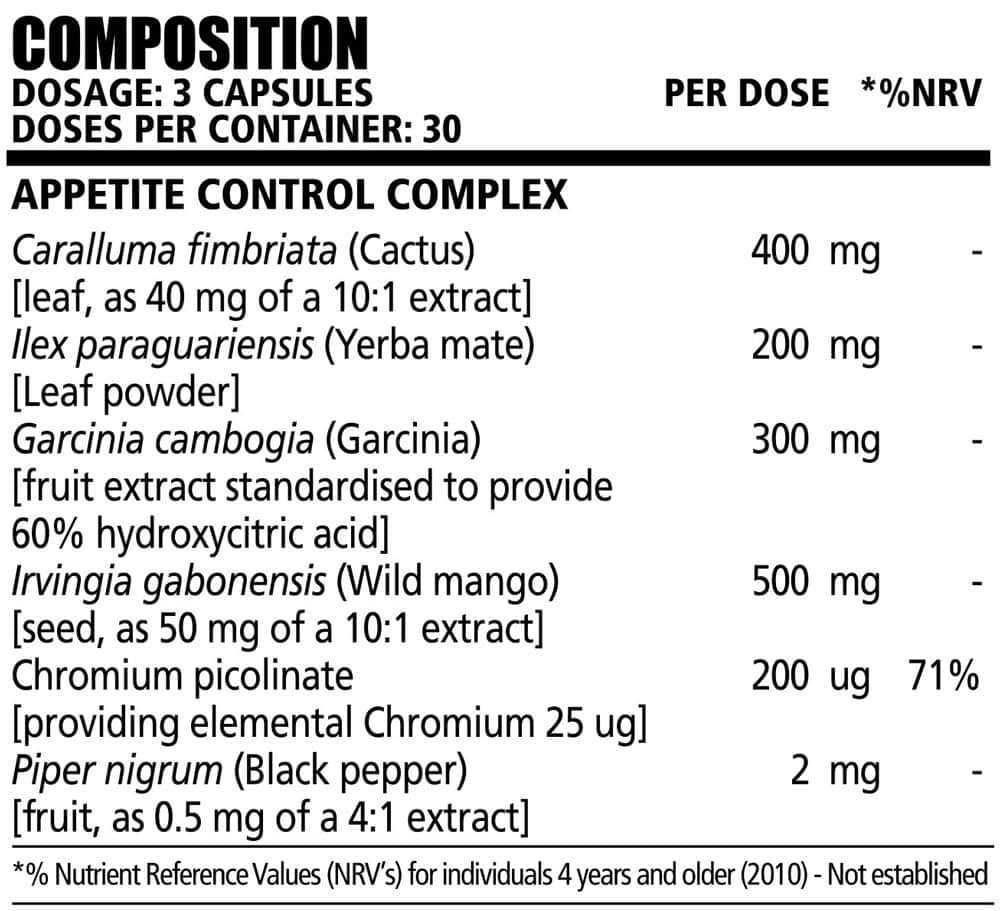 NPL Appetite Control 90s Nutritable