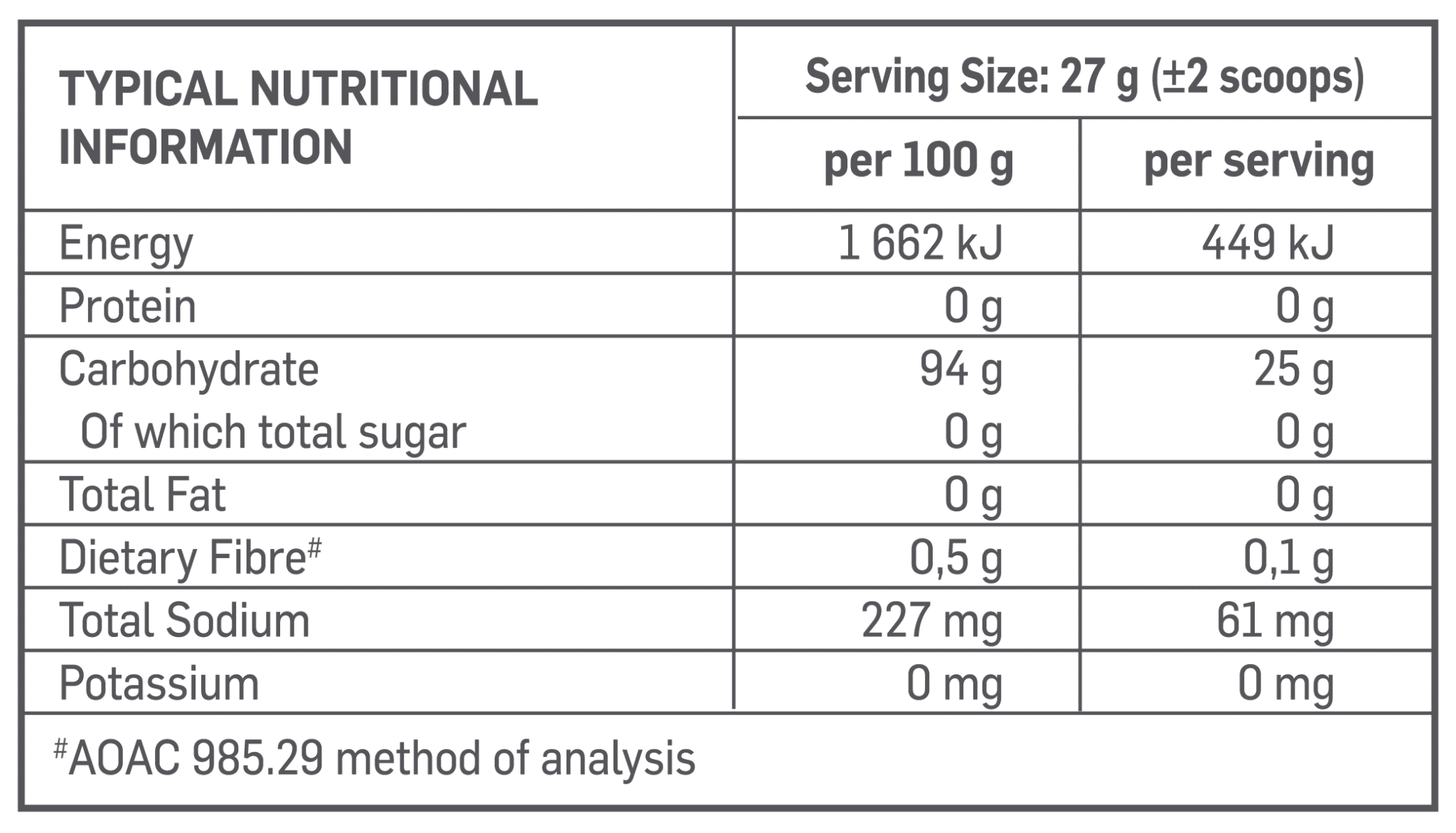 Sweet Potato Powder Vanilla Nutritable, 810g