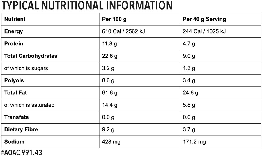YL Keto Protein Macadamias Dark Chocolate 40g Nutritable