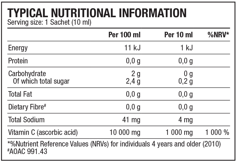 Biogen Vitamin C 1000mg Liquid Sachet Nutritable - 10ml