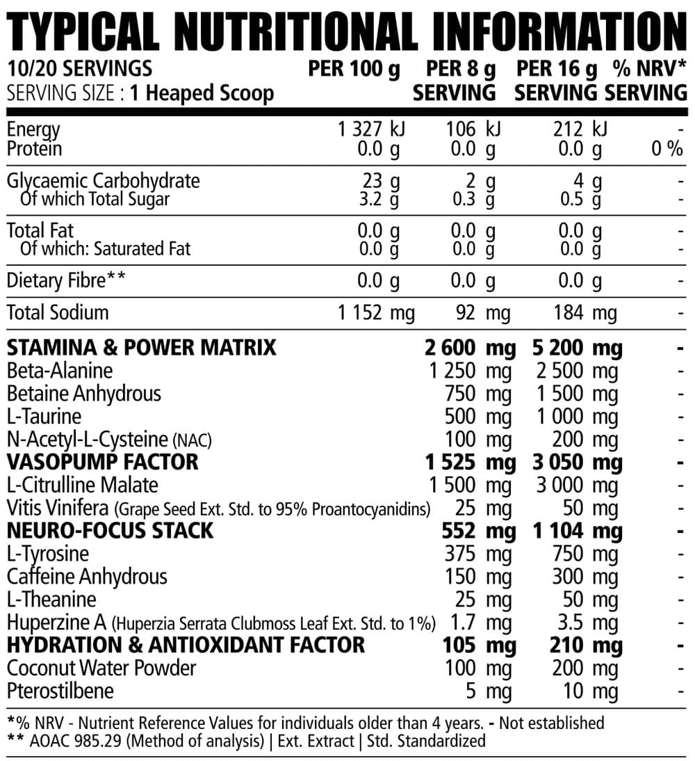 NPL Anarchy Pre-Workout Apple Candy 160g Nutritable