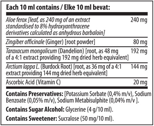 Youthful Living Body Fit Detox Digestion Support 250ml Nutritable