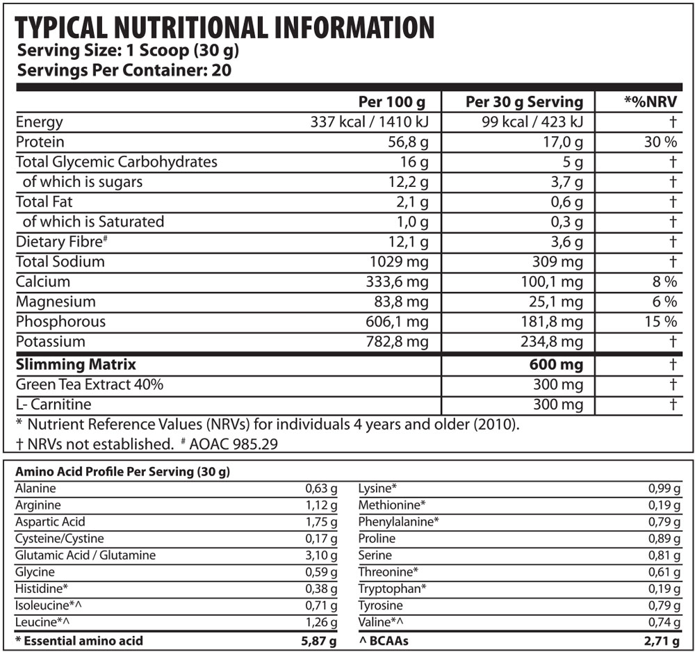 Youthful Living Body Fit Shake & Slim Diet Protein Chocolate 600g Nutritable