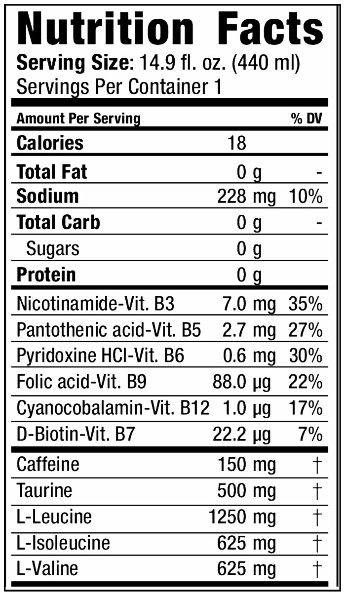 NPL Hustle BCAA Energy Drink Bubble Fruit 440ml Nutritable