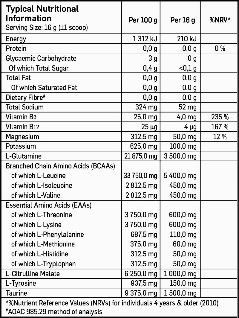 Biogen Rage Aminos 12:1:1 Grape 320g Nutritable