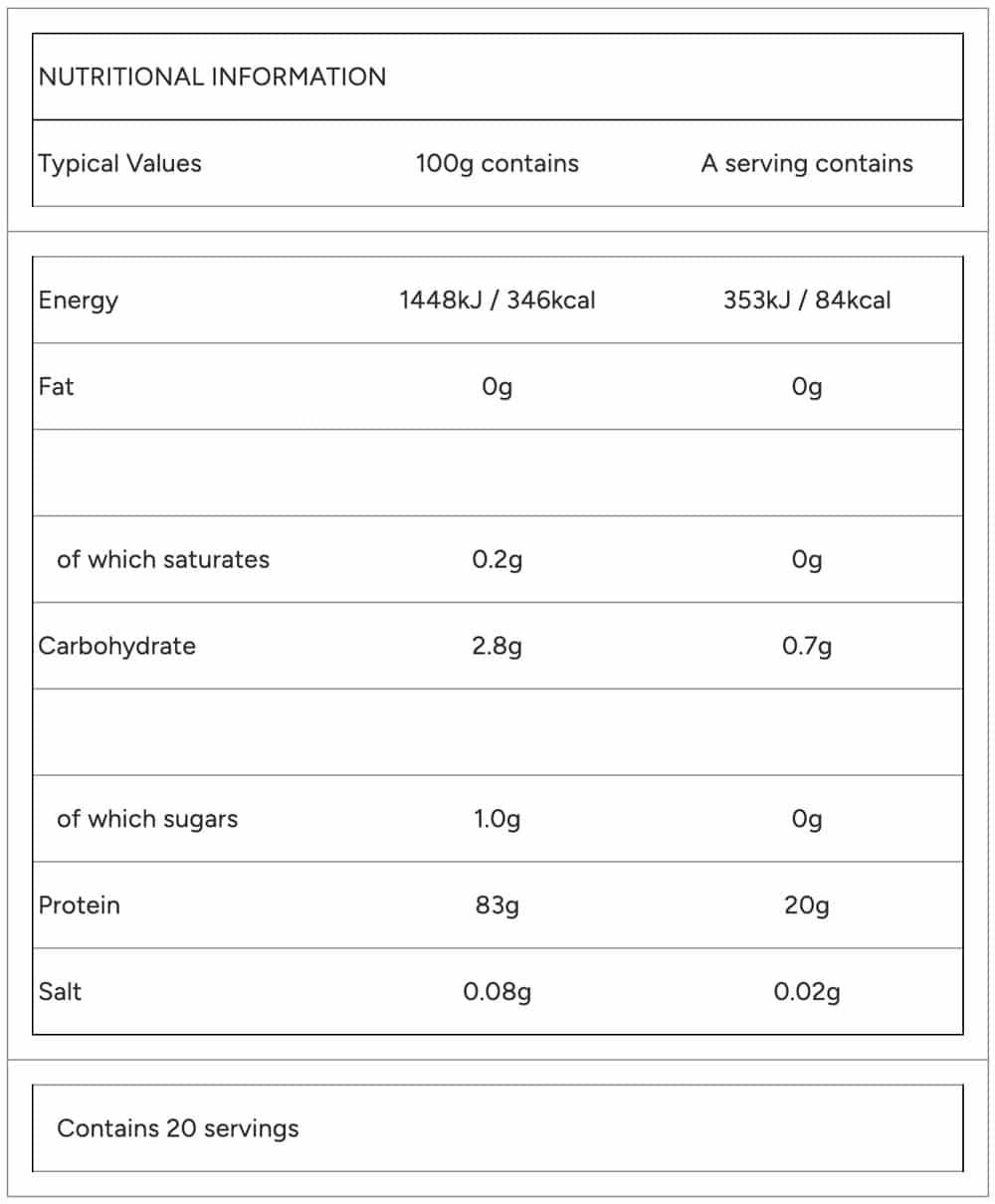 MyProtein Clear Whey Protein Peach 500g Nutritable