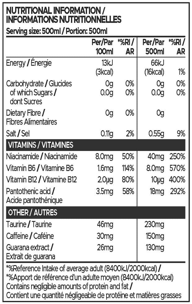 USN Spike Energy Drink Sugar Free 500ml Nutritable
