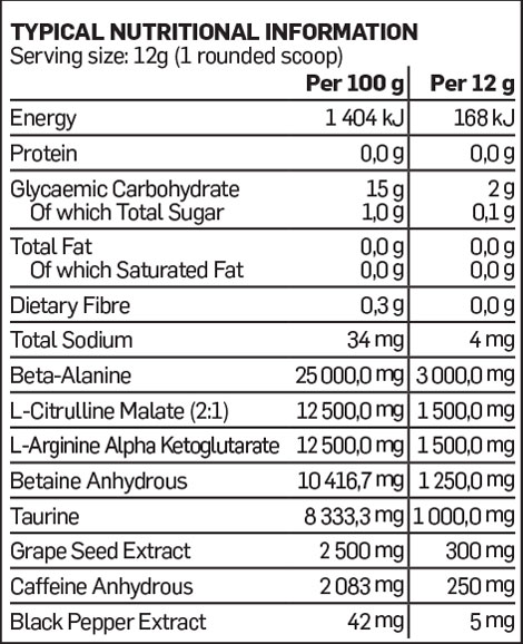 Concentrate Pre-Workout Cherry 240g Nutritable