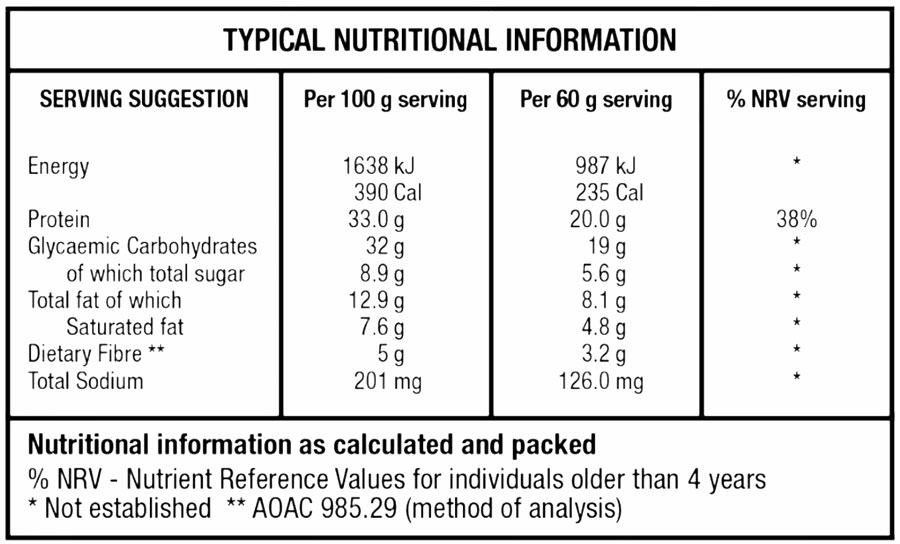 Nutri-Go Layered Protein Bar White Choc Milk Tart 60g Nutritable