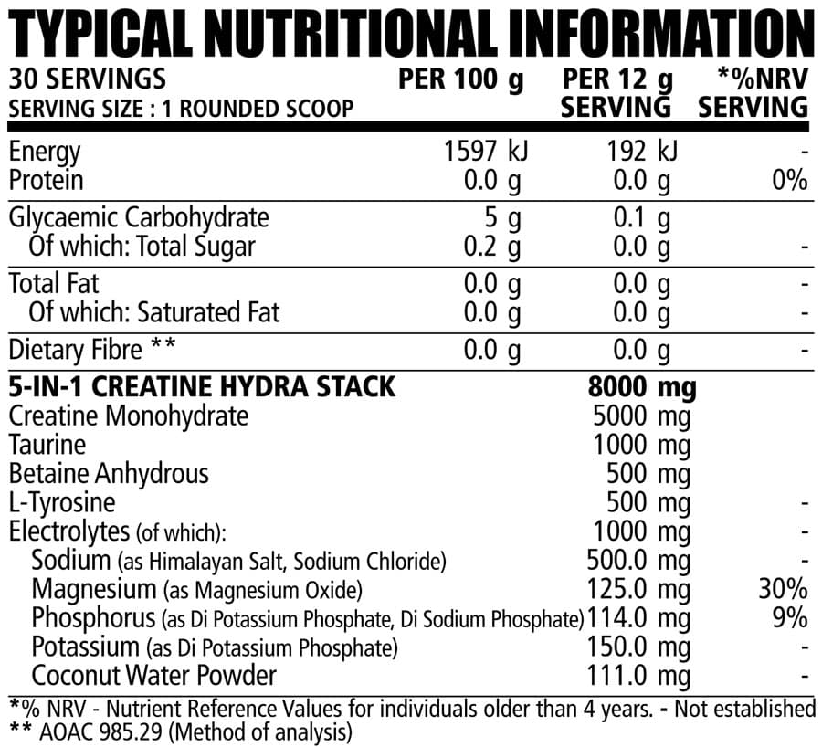 NPL Creatine Hydra Arctic Grape 360g Nutritable