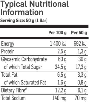 Biogen Elite Carb Energy Bar 50g Nutritable