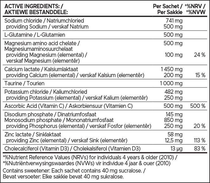 USN Immune Hydrator Sachet Guava Mango 10s Nutritable