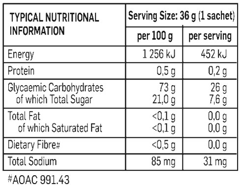 472614 high energy gel vanilla 36g