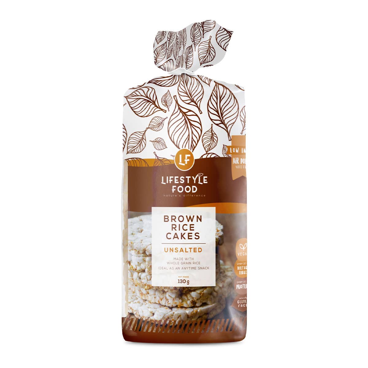 Lifestyle Food Rice Cakes Brown Unsalted - 130g