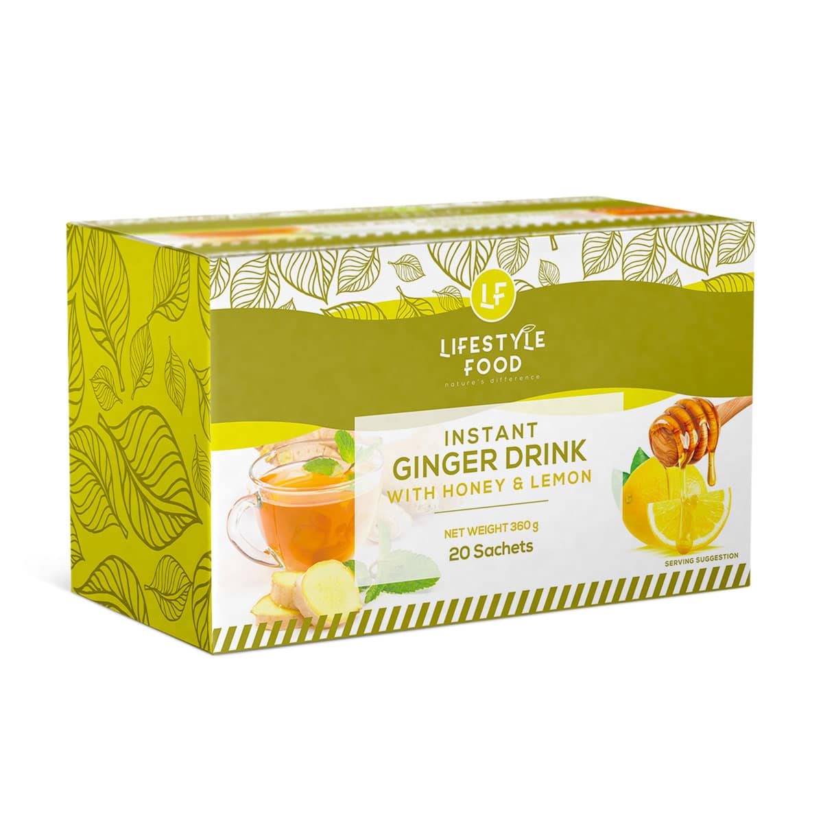 Lifestyle Food Instant Ginger Drink Honey & Lemon - 20 Sachets