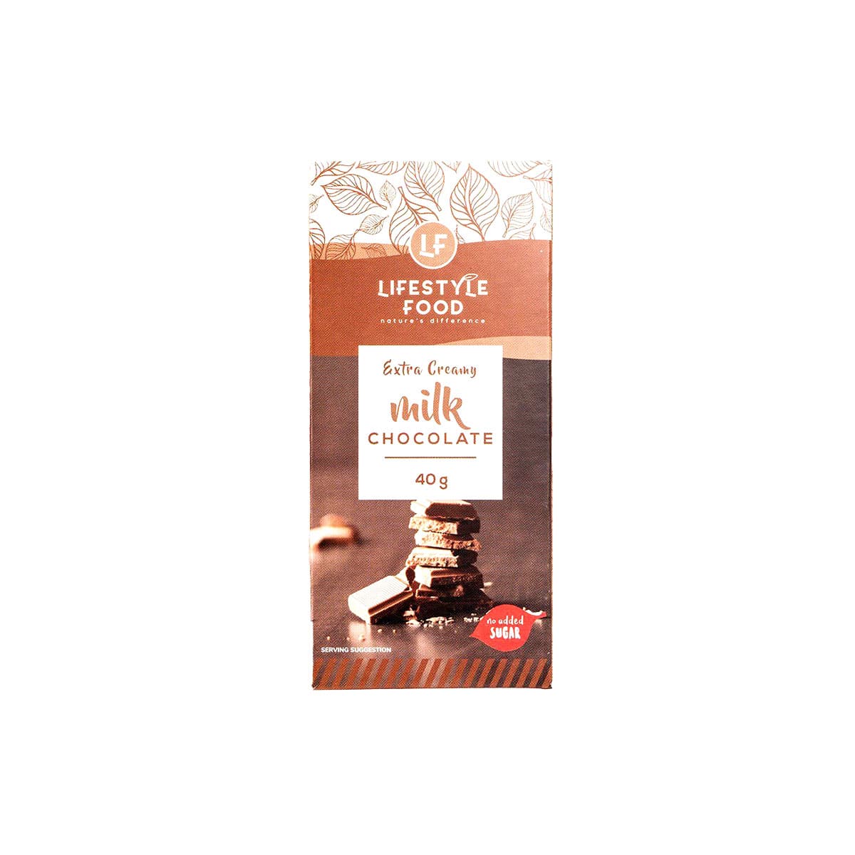 Lifestyle Food Milk Chocolate No Added Sugar - 40g