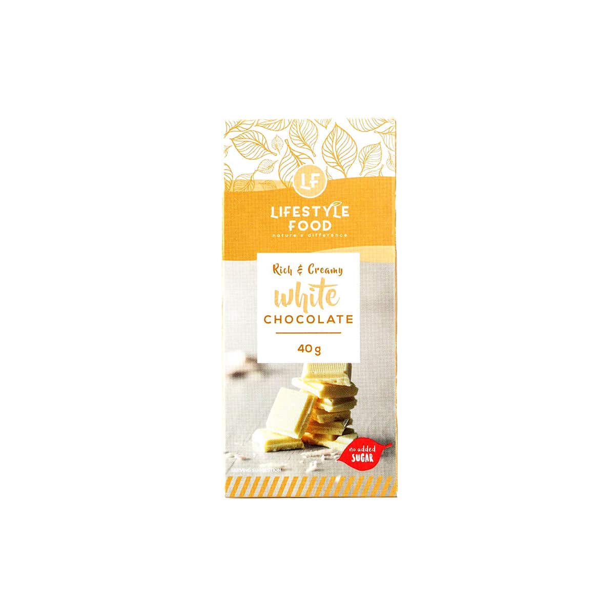 Lifestyle Food White Chocolate No Added Sugar - 40g