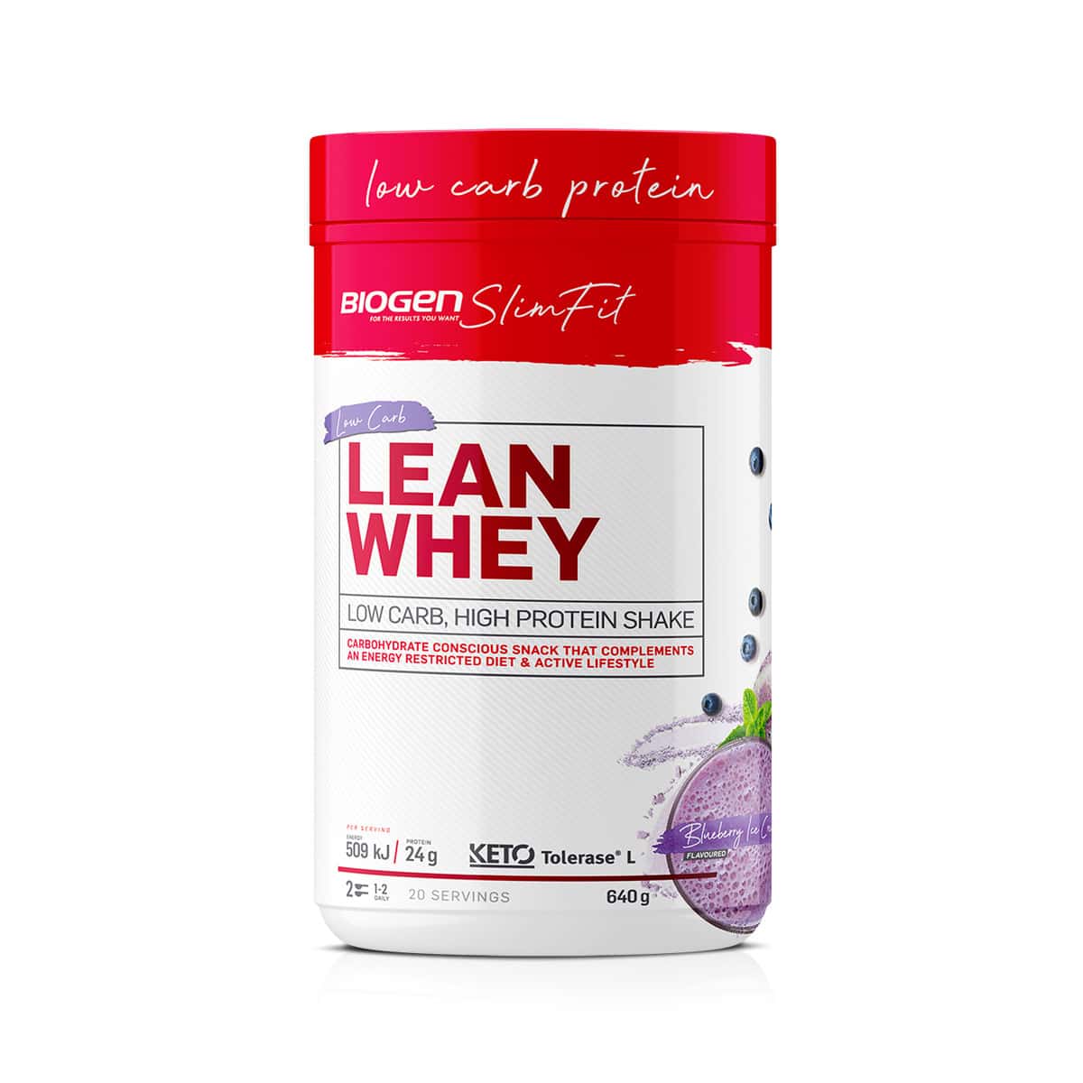 Biogen Lean Whey Blueberry - 640g