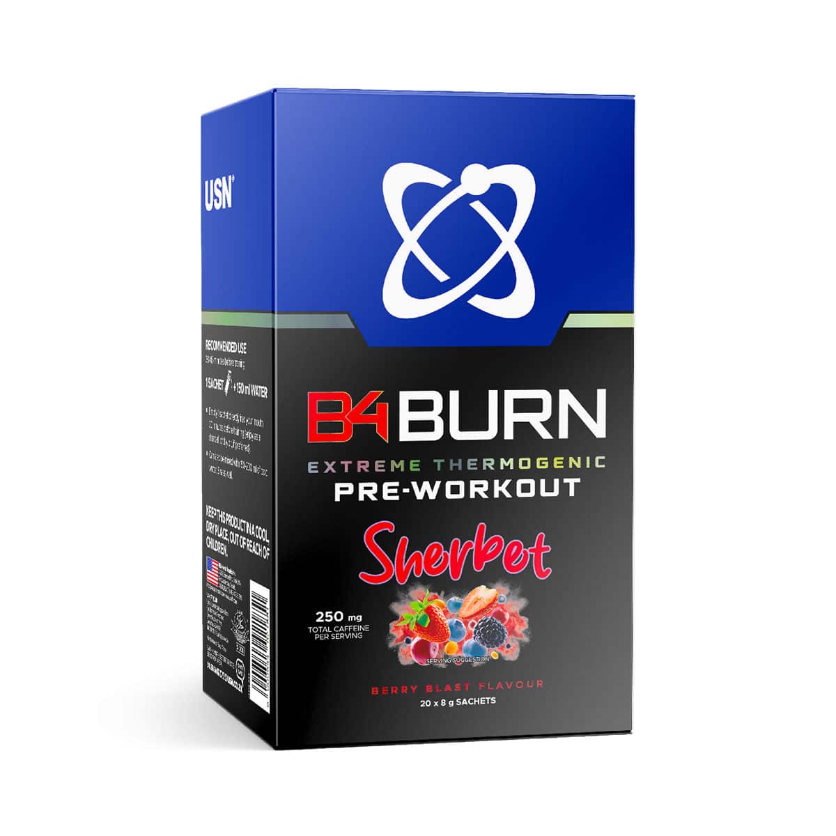 USN B4-Burn Sherbet Extreme Berry Blast - 20 Sachets