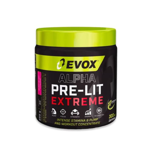 6009544922704 alpha pre lit extreme pre workout berry 220g