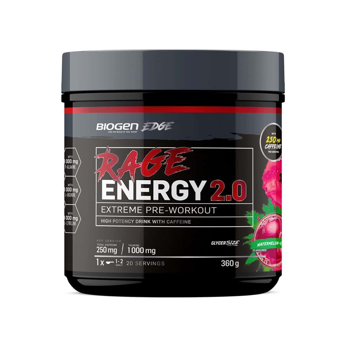Biogen Rage Energy 2.0 Watermelon Kiwi - 360g