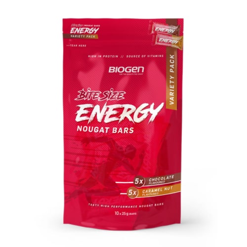 Biogen Energy Nougat Bar Bite Size Variety Pack - 250g