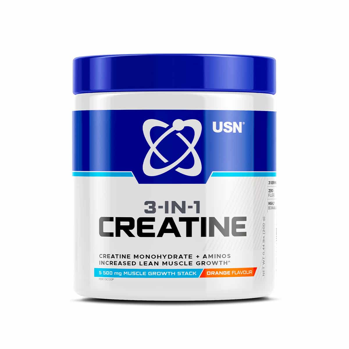 USN 3-in-1 Creatine Monohydrate & Aminos Orange - 200g