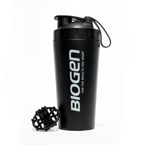 Biogen Premium Stainless Steel Shaker Black - 700ml