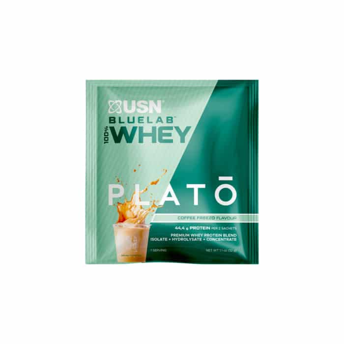 USN Plato BlueLab 100% Whey Protein Single Serving Coffee Freezo - 32g