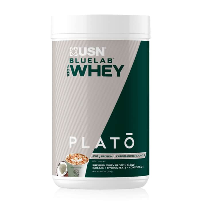 USN Plato BlueLab 100% Whey Protein Caribbean Mocha - 704g