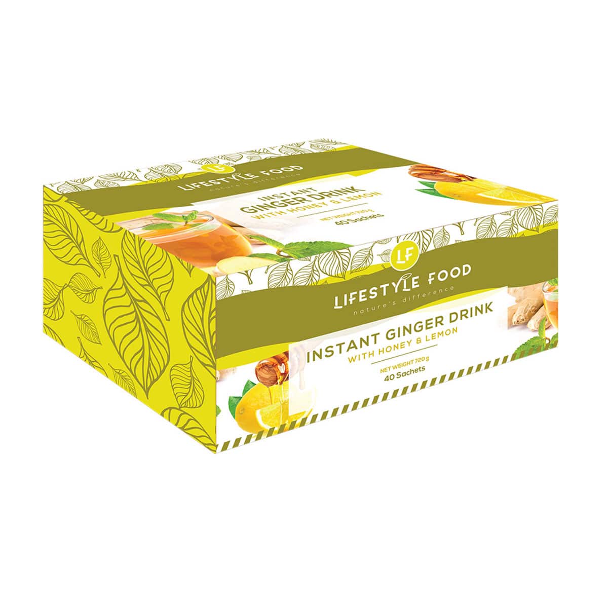 Lifestyle Food Instant Ginger Drink Honey & Lemon - 40 Sachets