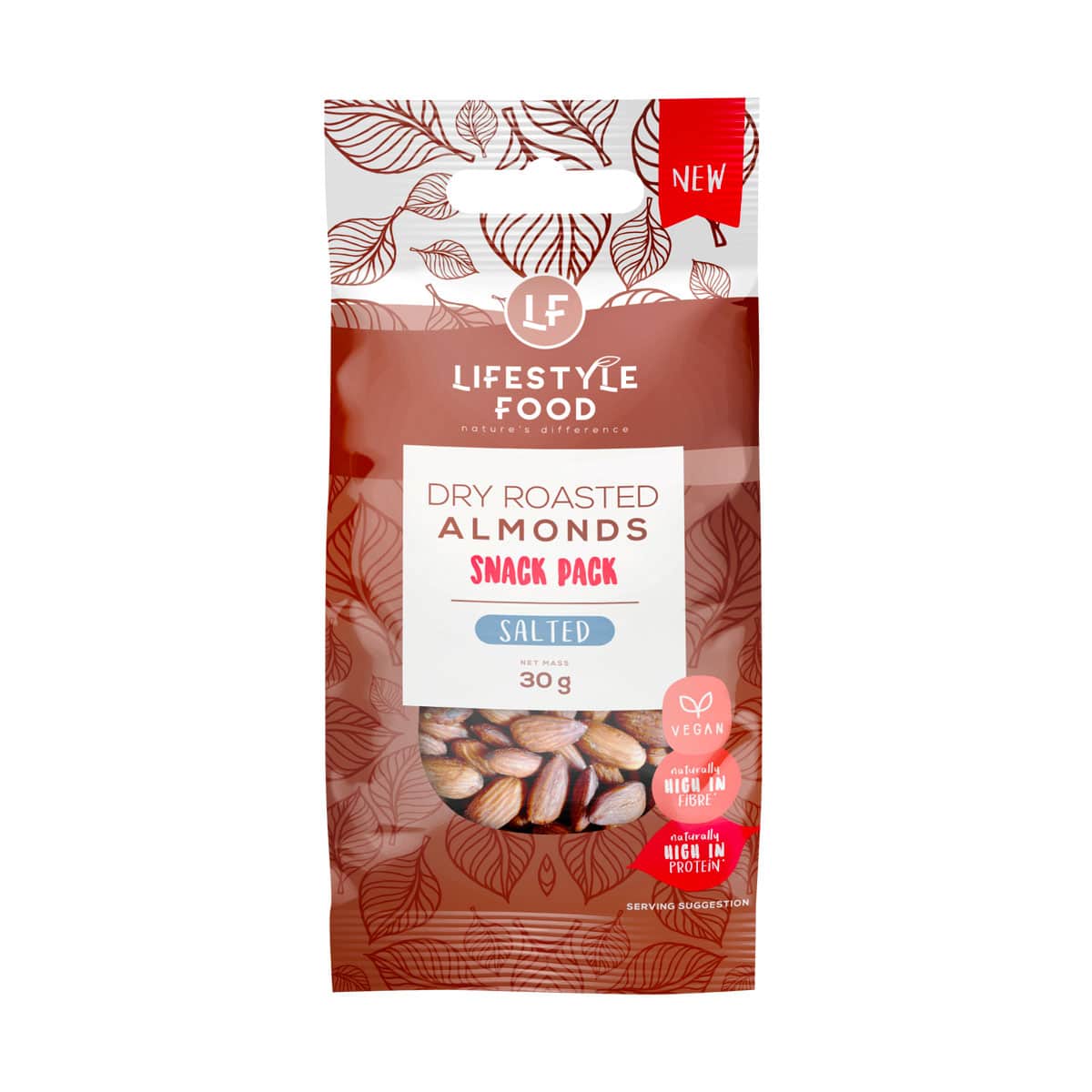 Lifestyle Food Almond Snack Pack Salted - 30g
