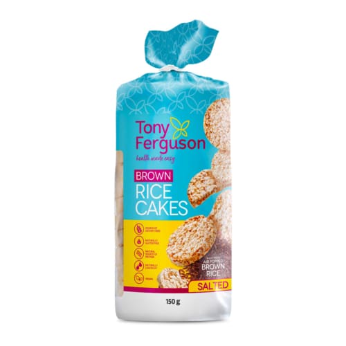 Tony Ferguson Brown Rice Cakes Salted - 150g