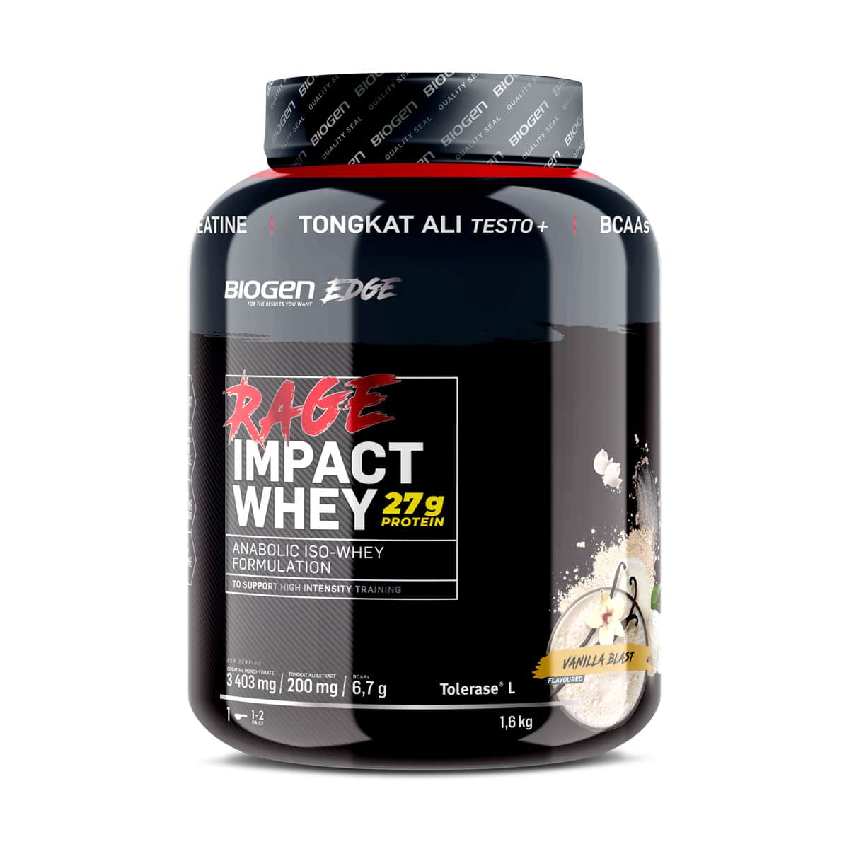 Biogen Rage Impact Whey Vanilla - 1.6kg