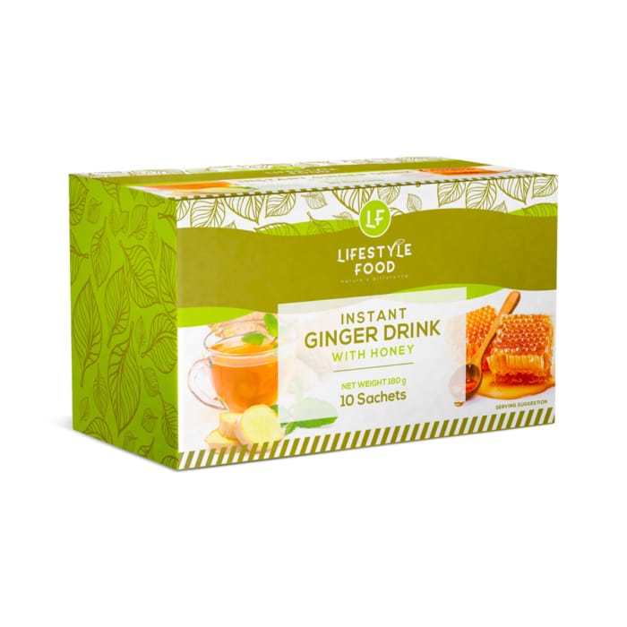 Lifestyle Food Instant Ginger Drink Honey - 10 Sachets