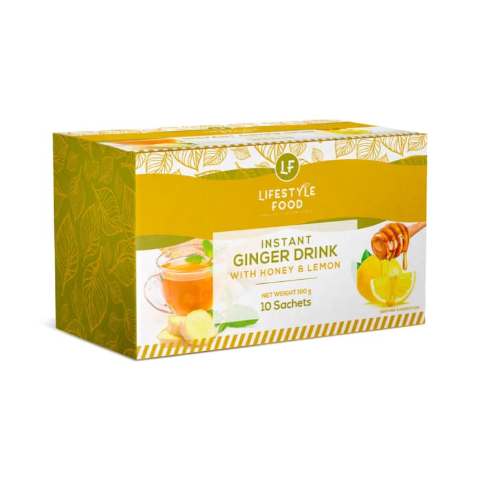 Lifestyle Food Instant Ginger Drink Honey & Lemon - 10 Sachets
